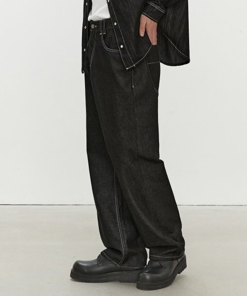 DECET(デケト)の「Mid Rise Wide Jeans DCPT027CPBlack(デニムパンツ・レディース・その他・34/32/30/26/28)」の1枚目の写真