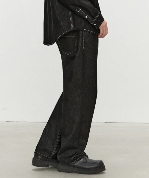 DECET(デケト)の「Mid Rise Wide Jeans DCPT027CPBlack(デニムパンツ・レディース・その他・34/32/30/26/28)」の3枚目の写真