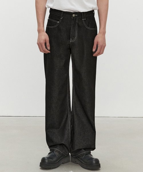 DECET(デケト)の「Mid Rise Wide Jeans DCPT027CPBlack(デニムパンツ・レディース・その他・34/32/30/26/28)」の7枚目の写真
