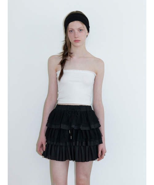 KINDABABY(カインダベイビー)の「mellow tube top - white(Tシャツ/カットソー・レディース・ホワイト・FREE)」の1枚目の写真