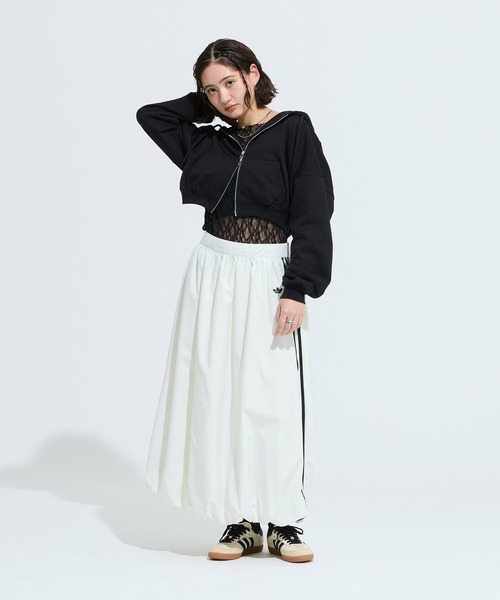 新品S Adidas日本未発売バブルスカート KD8122 ブラック バルーン ロング スカート / アディダスオリジナルス adidas Originals