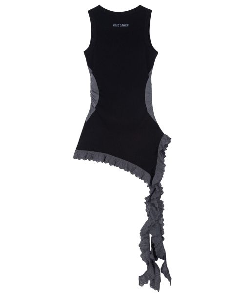 MISSLULZ(ミスルールズ)の「Lace Tail Sleeveless Black Charcoal(Tシャツ/カットソー・レディース・その他・FREE)」の3枚目の写真