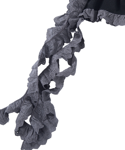 MISSLULZ(ミスルールズ)の「Lace Tail Sleeveless Black Charcoal(Tシャツ/カットソー・レディース・その他・FREE)」の7枚目の写真
