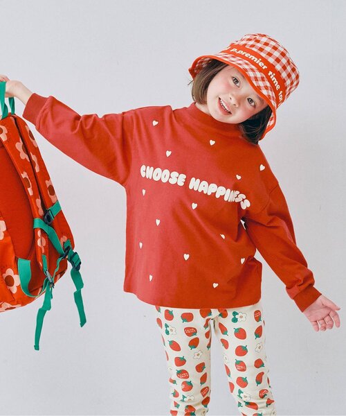 p.premier（ピードットプルミエ）の「ハートデザイン長袖Tシャツ_ジュニア対応（Tシャツ/カットソー・キッズ・ピンク/レッド/その他11/オフホワイト・80/90/100/110/120/130/140）」の3枚目の写真