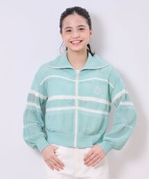 メッシュニットZIPカーディガン