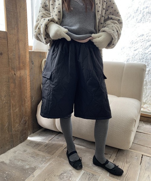 LYEON（リヨン）の「キルティングカーゴハーフパンツ（カーゴパンツ・レディース・グレー/ベージュ/ブラック・FREE）」の19枚目の写真