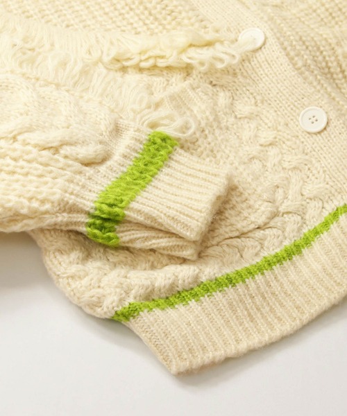 AULA AILA（アウラアイラ）の「ＡＵＬＡコンビ編みカーディガン（ニット/セーター・レディース・アイボリー・FREE）」の21枚目の写真