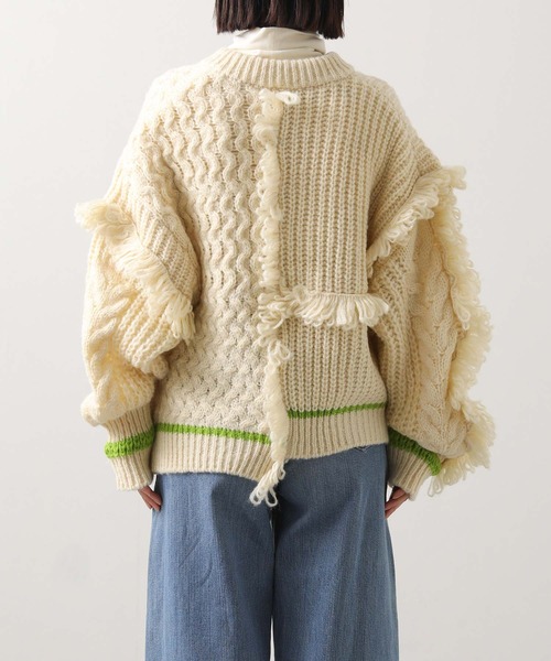 AULA AILA（アウラアイラ）の「ＡＵＬＡコンビ編みカーディガン（ニット/セーター・レディース・アイボリー・FREE）」の17枚目の写真