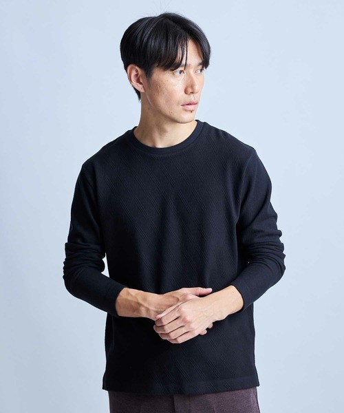 UNION STATION（ユニオンステーション）の「ジオメトリック フクレジャガードT（Tシャツ/カットソー・メンズ・ブラウン/ホワイト/ブラック・LL/L/M）」の9枚目の写真