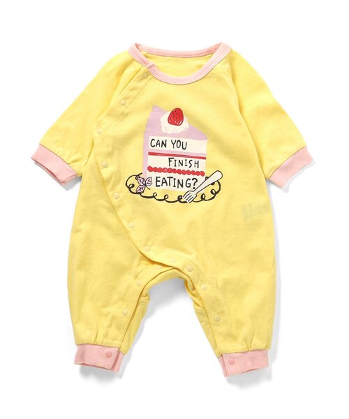 Ampersand（アンパサンド）の「【リンク】バラエティ天竺カバーオール（ロンパース・キッズ・ベージュ/イエロー/ラベンダー/キナリ/サックスブルー・80/70/60）」の5枚目の写真