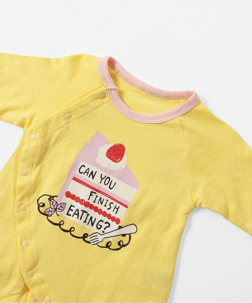 Ampersand（アンパサンド）の「【リンク】バラエティ天竺カバーオール（ロンパース・キッズ・ベージュ/イエロー/ラベンダー/キナリ/サックスブルー・80/70/60）」の7枚目の写真