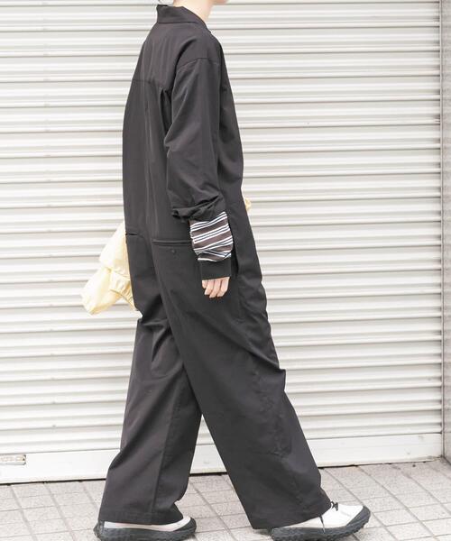 EKAL（エカル）の「SOLOTEX ジャンプスーツ（サロペット/オーバーオール・レディース・ネイビー/ブラック・ONE）」の2枚目の写真