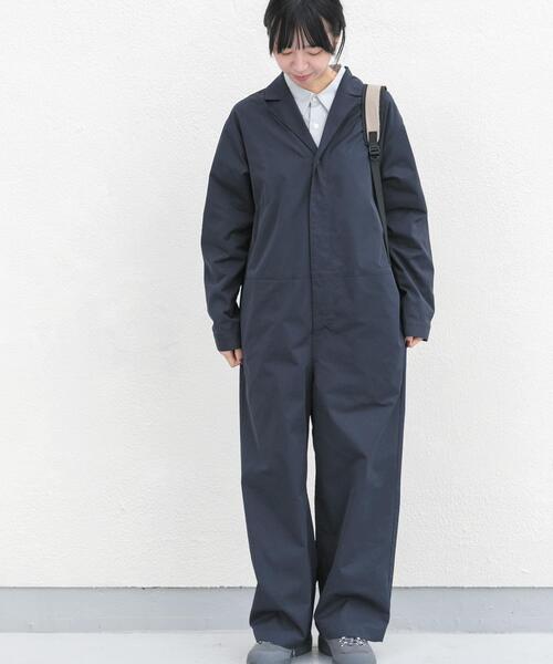 EKAL（エカル）の「SOLOTEX ジャンプスーツ（サロペット/オーバーオール・レディース・ネイビー/ブラック・ONE）」の5枚目の写真