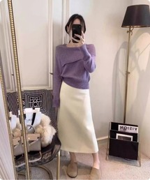 I.O.E（アイオイ）の「オフショルダー ニット プルオーバー（ニット/セーター）」