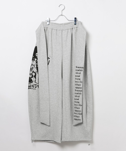 LAND MUSEUM（ランドミュージアム）の「LAND MUSEUM／バレルレタースウェットパンツ（スウェットパンツ・メンズ・ブラック/グレー・MEDIUM/LARGE）」の12枚目の写真