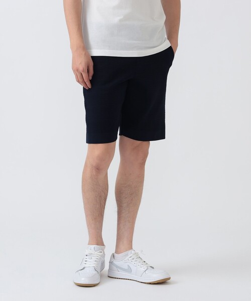 BEAMS GOLF（ビームスゴルフ）の「PURPLE LABEL / ケーブル編み ニット ショートパンツ（その他パンツ・メンズ・ネイビー/ホワイト・L/XL/M/S）」の2枚目の写真