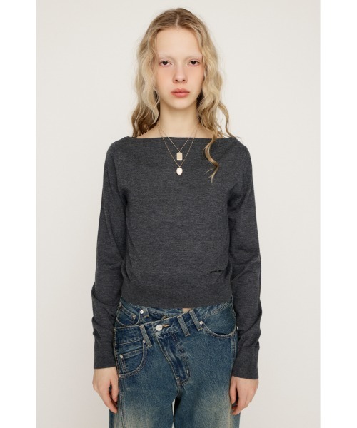 SLY(スライ)の「OFF SHOULDER 2WAY HG TOPS オフショルダー 2ウェイ ハイゲージ トップス 春服(ニット/セーター・レディース・キャメル/ライトグリーン/ダークグレー/ネイビー・FREE)」の13枚目の写真