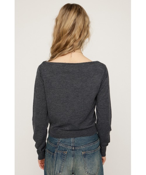 SLY(スライ)の「OFF SHOULDER 2WAY HG TOPS オフショルダー 2ウェイ ハイゲージ トップス 春服(ニット/セーター・レディース・キャメル/ライトグリーン/ダークグレー/ネイビー・FREE)」の15枚目の写真