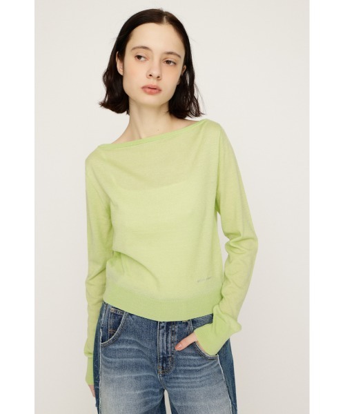 SLY(スライ)の「OFF SHOULDER 2WAY HG TOPS オフショルダー 2ウェイ ハイゲージ トップス 春服(ニット/セーター・レディース・キャメル/ライトグリーン/ダークグレー/ネイビー・FREE)」の20枚目の写真