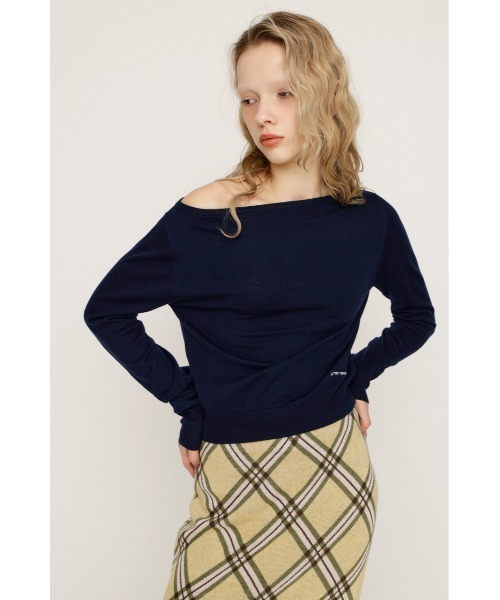 SLY(スライ)の「OFF SHOULDER 2WAY HG TOPS オフショルダー 2ウェイ ハイゲージ トップス 春服(ニット/セーター・レディース・キャメル/ライトグリーン/ダークグレー/ネイビー・FREE)」の22枚目の写真