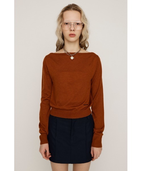 SLY(スライ)の「OFF SHOULDER 2WAY HG TOPS オフショルダー 2ウェイ ハイゲージ トップス 春服(ニット/セーター・レディース・キャメル/ライトグリーン/ダークグレー/ネイビー・FREE)」の10枚目の写真