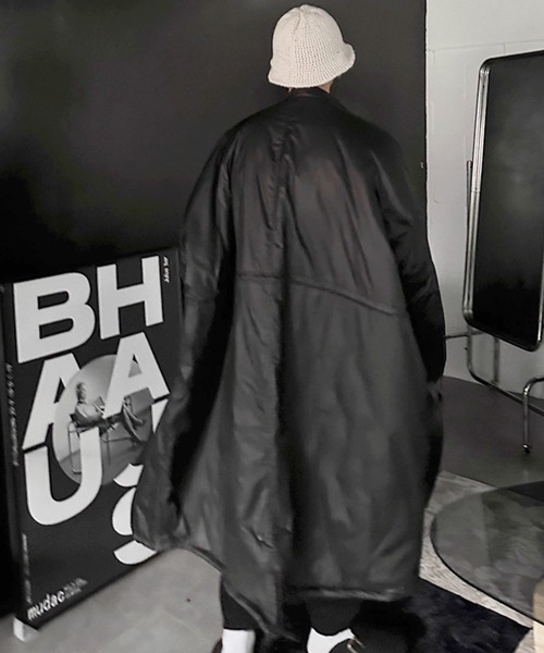 NOWLE(ノウル)の「【NOWLE】ウエストマーク 中綿 スタンドカラー ロングコート(ダウンジャケット/コート・メンズ・ブラック/ダークカーキ・FREE)」の21枚目の写真