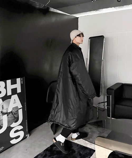 NOWLE(ノウル)の「【NOWLE】ウエストマーク 中綿 スタンドカラー ロングコート(ダウンジャケット/コート・メンズ・ブラック/ダークカーキ・FREE)」の22枚目の写真