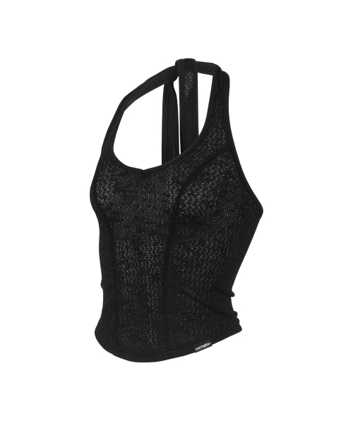 Anothera（アナザーエー）の「ホルターネックニットスリーブレス_ブラック（Tシャツ/カットソー・レディース・その他・FREE）」の2枚目の写真