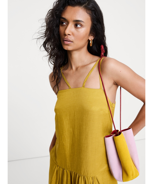 Banana Republic(バナナリパブリック)の「◇ カラーブロック スエード チューリップ バッグ(ハンドバッグ・レディース・グリーン/オレンジ・ONE SIZE)」の12枚目の写真
