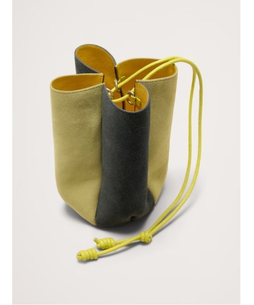 Banana Republic(バナナリパブリック)の「◇ カラーブロック スエード チューリップ バッグ(ハンドバッグ・レディース・グリーン/オレンジ・ONE SIZE)」の3枚目の写真