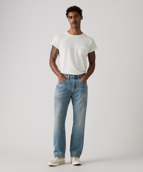 Levi's(リーバイス)の「Levi's/リーバイス LEVI'S(R) VINTAGE CLOTHING 1947 501(R) ORIGINAL ジーンズ ミディアムインディゴ(デニムパンツ・メンズ・ライトインディゴブルー・W36 L32/W34 L32/W32 L32/W30 L32)」の2枚目の写真