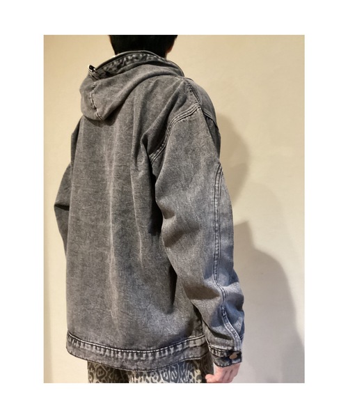 Bling Leads(ブリングリーズ)の「【Blss】【Blrng Leads】ケミカル加工 デニムプルパーカー(シャツ/ブラウス・メンズ・ブラック/ネイビー・FREE)」の3枚目の写真
