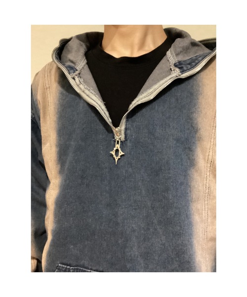 Bling Leads(ブリングリーズ)の「【Blss】【Blrng Leads】ケミカル加工 デニムプルパーカー(シャツ/ブラウス・メンズ・ブラック/ネイビー・FREE)」の6枚目の写真