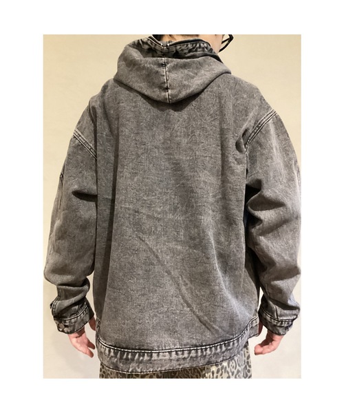 Bling Leads(ブリングリーズ)の「【Blss】【Blrng Leads】ケミカル加工 デニムプルパーカー(シャツ/ブラウス・メンズ・ブラック/ネイビー・FREE)」の11枚目の写真