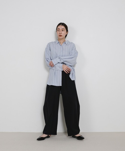 select MOCA（セレクトモカ）の「コクーンイージーナイロンパンツ（その他パンツ・レディース・ブラック/チャコールグレー・FREE）」の14枚目の写真