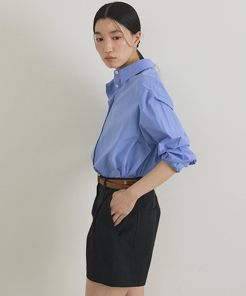LINGSEOUL(リングソウル)の「bio poplin shirt-blue(シャツ/ブラウス・レディース・その他・S/M)」の4枚目の写真