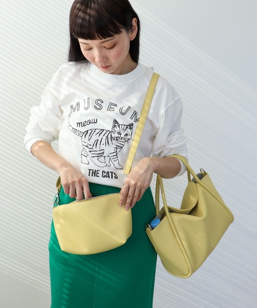 Three Four Time（ｽﾘｰﾌｫｰﾀｲﾑ）の「通しハンドルフラップトート（ショルダーバッグ・レディース・オフホワイト/ライトイエロー/ブラック・FREE）」の13枚目の写真
