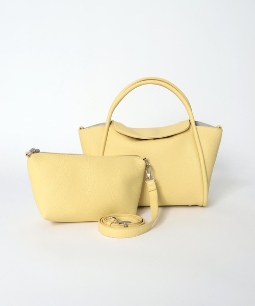 Three Four Time（ｽﾘｰﾌｫｰﾀｲﾑ）の「通しハンドルフラップトート（ショルダーバッグ・レディース・オフホワイト/ライトイエロー/ブラック・FREE）」の18枚目の写真