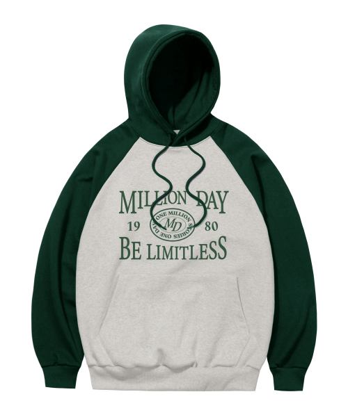 MILLION DAY(ミリオンデイ)の「LIMITLESS レグランフードパーカー(パーカー・レディース・その他・M/L/XL)」の1枚目の写真