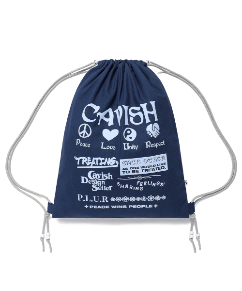 Cavish(カビシ)の「PLUR ジムサック ネイビー(CV2FMUAB59A)(バックパック/リュック・レディース・ネイビー・FREE)」の1枚目の写真