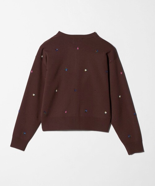 UNITED ARROWS（ユナイテッドアローズ）の「フラワー エンブロイダリー カーディガン（カーディガン/ボレロ・レディース・ライム/ダークブラウン/ネイビー/ダークグレー・FREE）」の14枚目の写真
