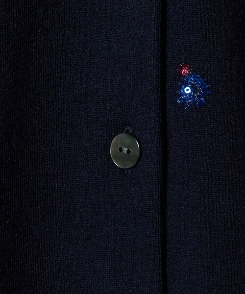 UNITED ARROWS(ユナイテッドアローズ)の「フラワー エンブロイダリー カーディガン(カーディガン/ボレロ・レディース・ネイビー/ライム/ダークグレー/ダークブラウン・FREE)」の19枚目の写真