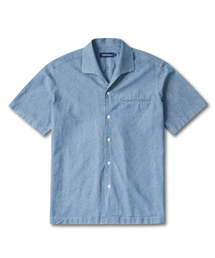 EDWARDMAX（エドワードマックス）の「ワンピースカラー半袖シャツ（デニム）（シャツ/ブラウス）」