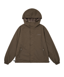 AAKAM（アーカム）の「Reversible Check Hooded Jacket (Brown)（ナイロンジャケット）」
