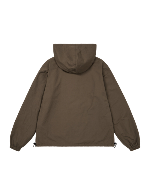 セール】Reversible Check Hooded Jacket (Brown)（ナイロンジャケット