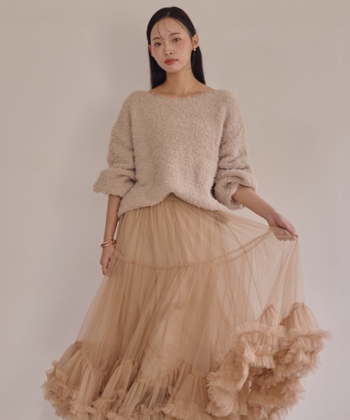 ACYM ミルキーカラーボリュームニット ミルキーカラーボリュームニット（ニット/セーター）｜ACYM（アシーム