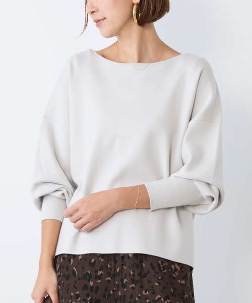 MICA&DEAL（マイカ＆ディール）の「スムースボートネックニットプルオーバー（ニット/セーター・レディース・ダークネイビー/ライトグレー/ピンク・FREE）」の11枚目の写真