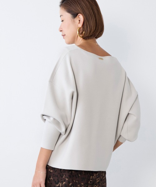 MICA&DEAL（マイカ＆ディール）の「スムースボートネックニットプルオーバー（ニット/セーター・レディース・ダークネイビー/ライトグレー/ピンク・FREE）」の8枚目の写真