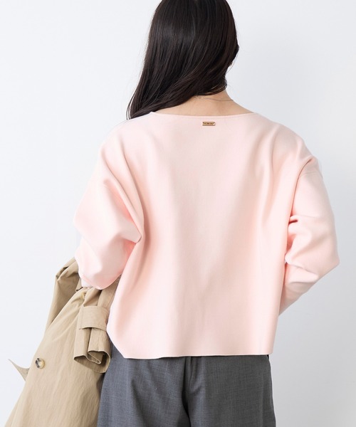 MICA&DEAL（マイカ＆ディール）の「スムースボートネックニットプルオーバー（ニット/セーター・レディース・ダークネイビー/ライトグレー/ピンク・FREE）」の21枚目の写真