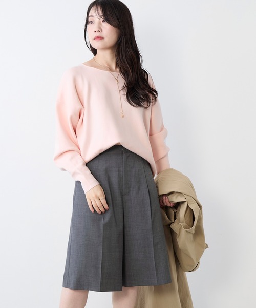 MICA&DEAL（マイカ＆ディール）の「スムースボートネックニットプルオーバー（ニット/セーター・レディース・ダークネイビー/ライトグレー/ピンク・FREE）」の20枚目の写真
